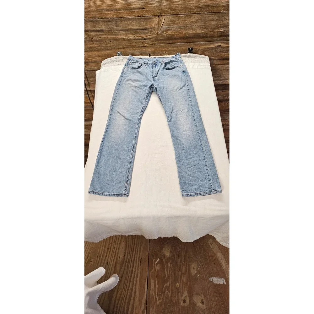 Levis 527 Slim Bootcut Light Wash Blue Denim Jeans Mens W31 L30 05527-0672